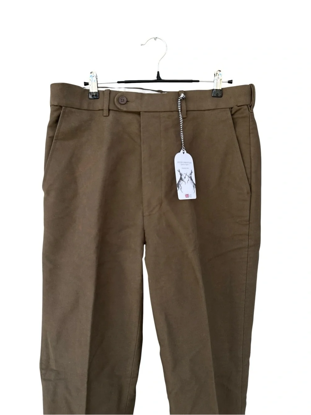 NWT Peter Christian Loden Moleskin Pants - Khaki Green - Size Men’s 34 x 34